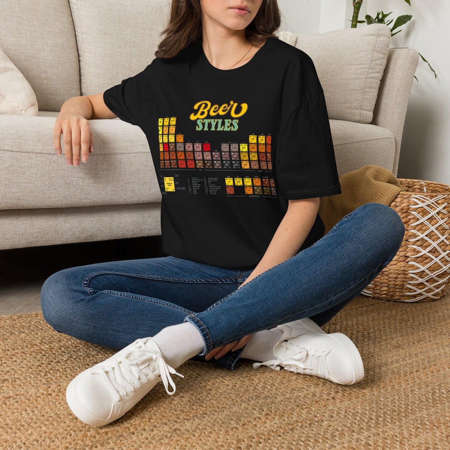 Beer Styles T-Shirt — Colorful Beer Style Chart Tee for Beer Lovers