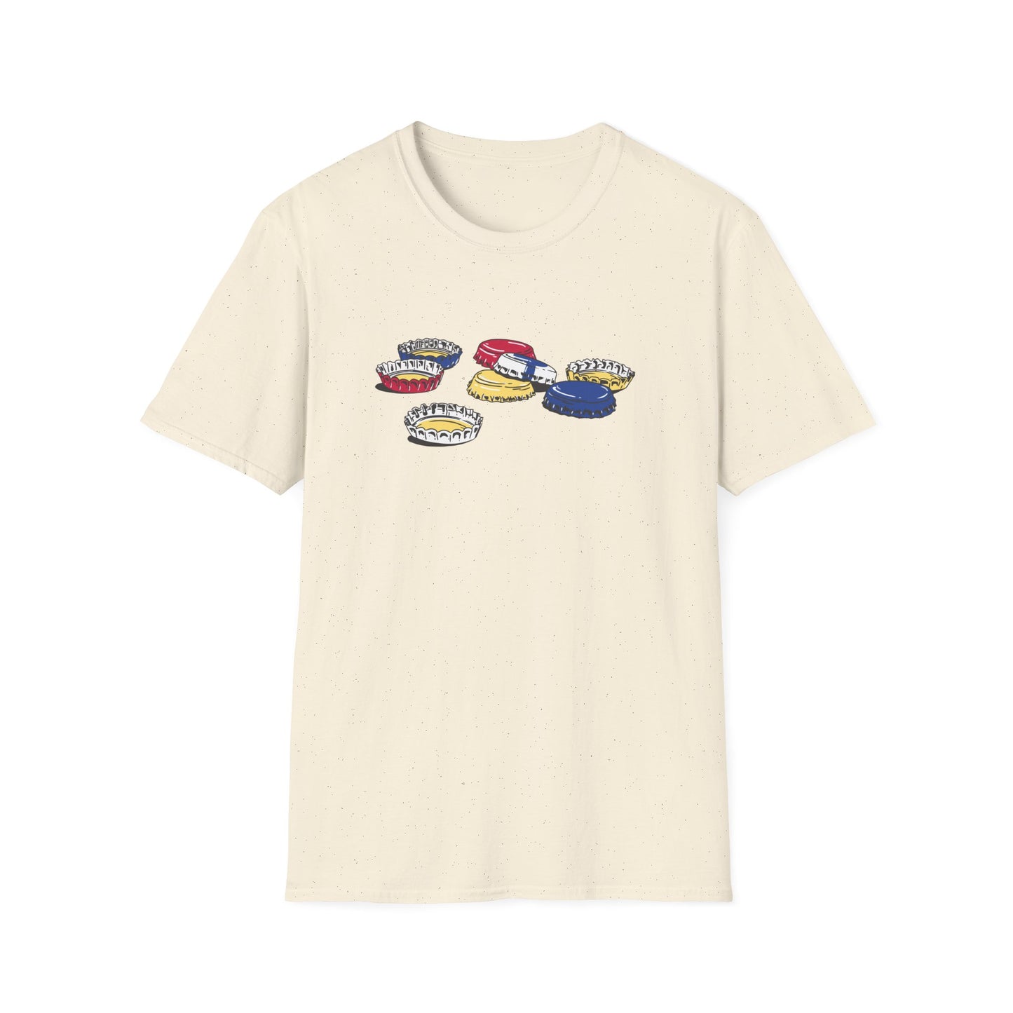 T-Shirt — Colorful Bottle Cap Graphic Tee