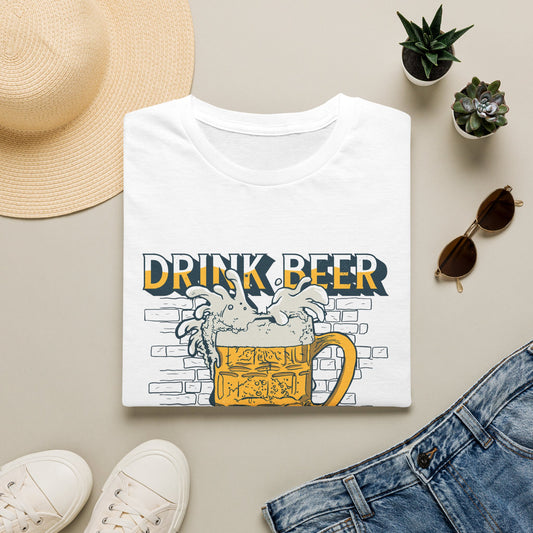 Beer Mug T-Shirt — "Drink Beer, Live the Good Life" Retro Graphic